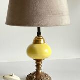 Old ceramic and bronze lamp