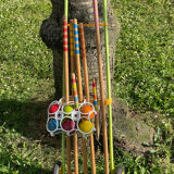 Wooden croquet game
