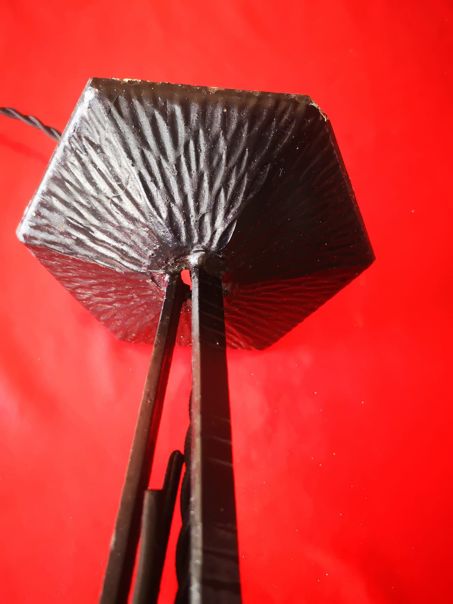 Art deco pendant light 1930 wrought iron