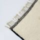 Tapis blanc-noir marocain fait main traditionnelle 250cmx150cm