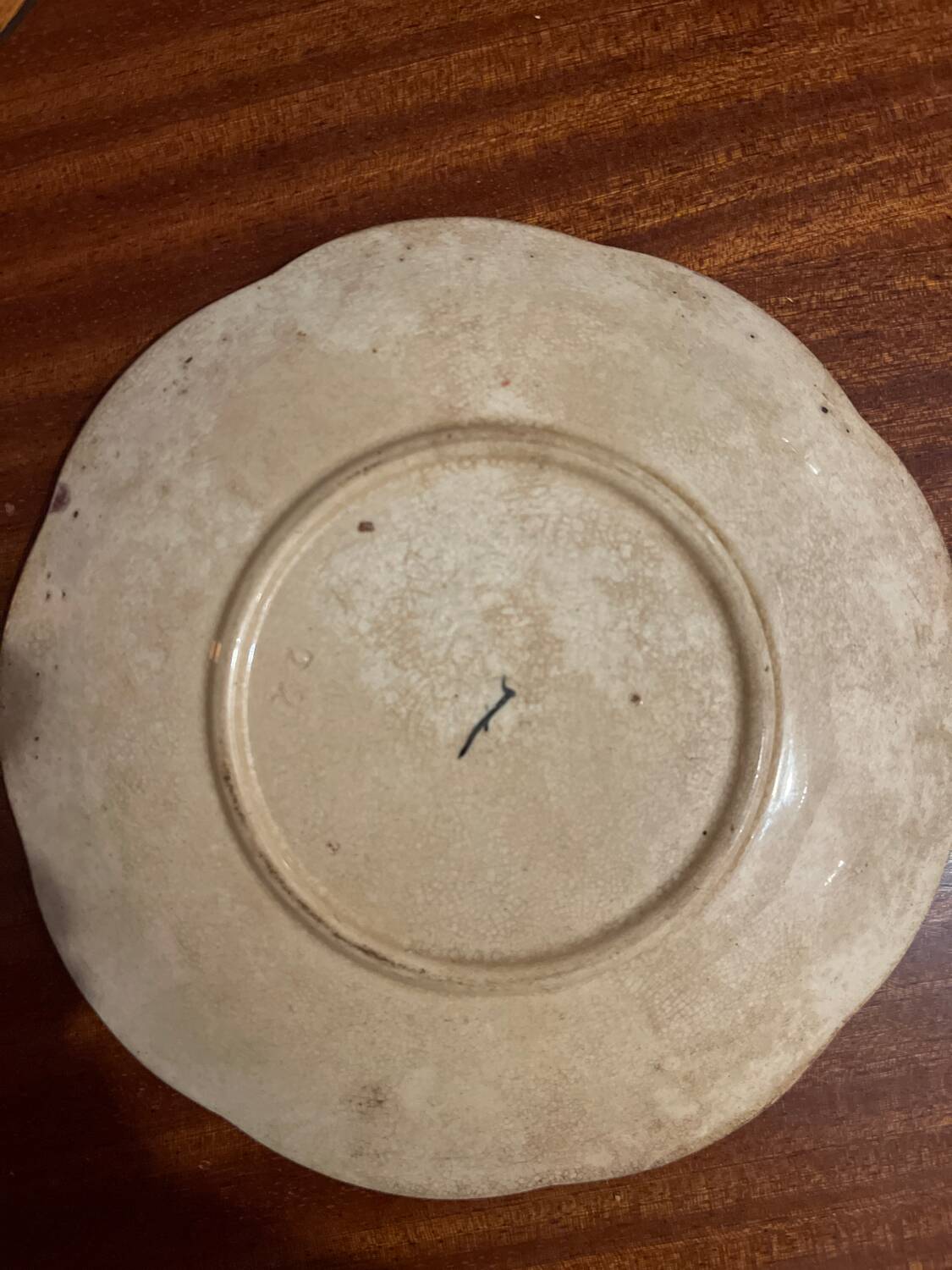 Decorative barbotine plate