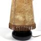 Lampe de table sculpturale en céramique noir profond