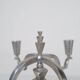 Sculptural Art Deco set of chandeliers in tin, Sweden, 1940s.