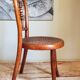 Children's chair in curved round wood old year