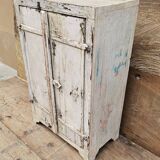 Ancien chevet - cabinet tribal en teck birman