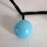 Wrought iron and wood coat rack from the 60s