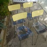 4 Formica chairs and chrome legs
