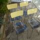 4 Formica chairs and chrome legs