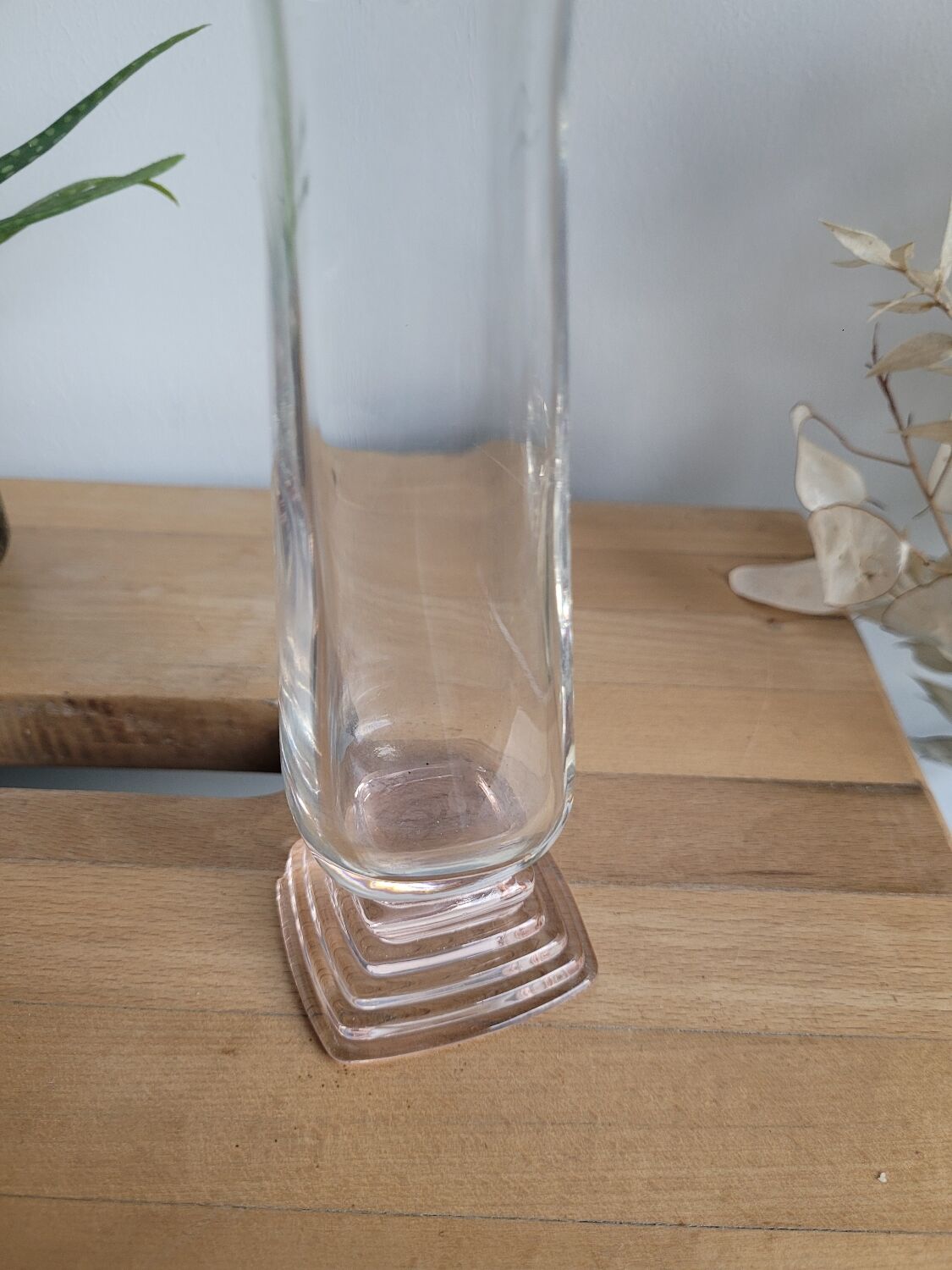 Rosé glass soliflor vase