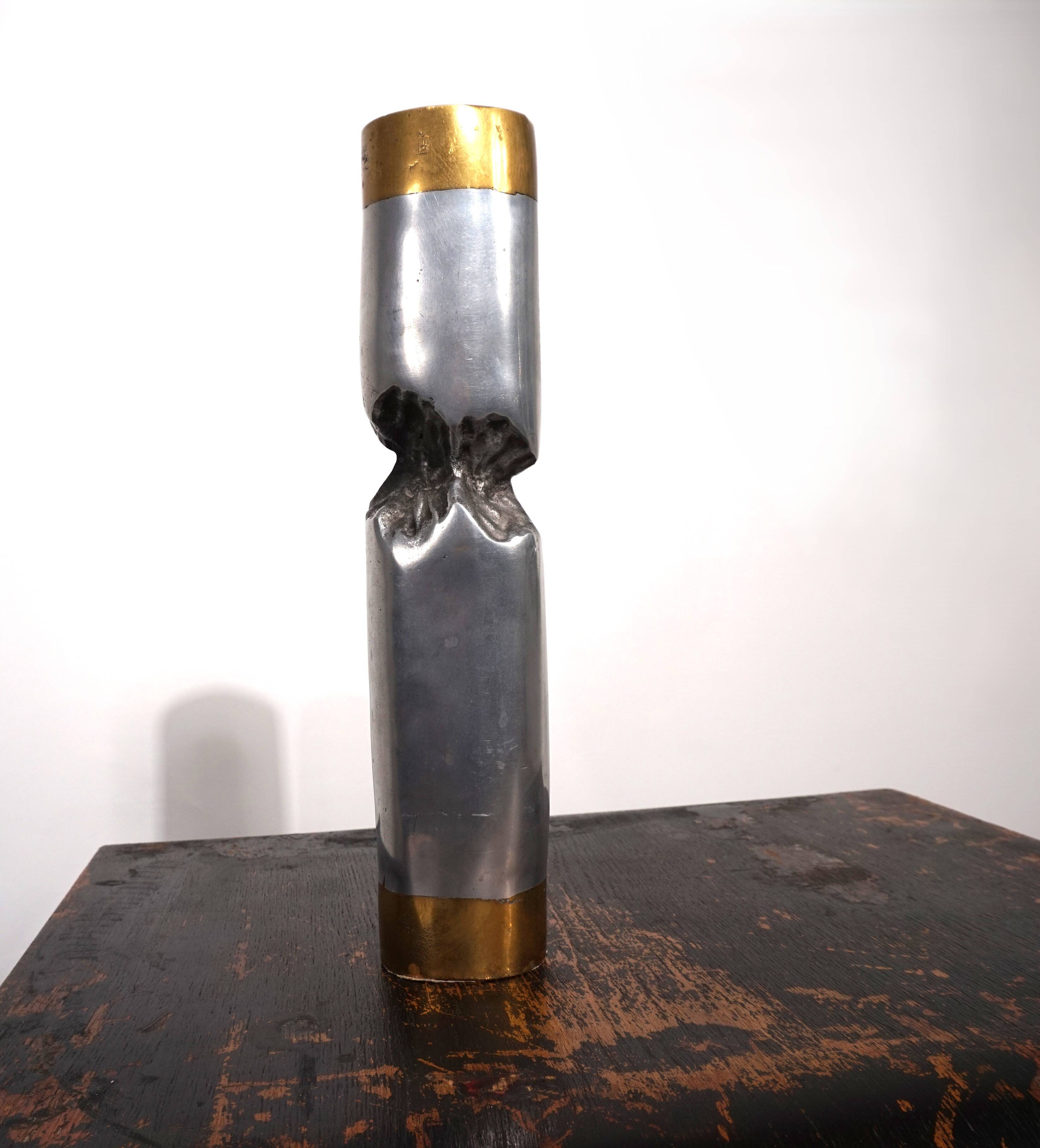 Marshall Disenos sculpture Brutalist Candleholder by David Marshall, 1980