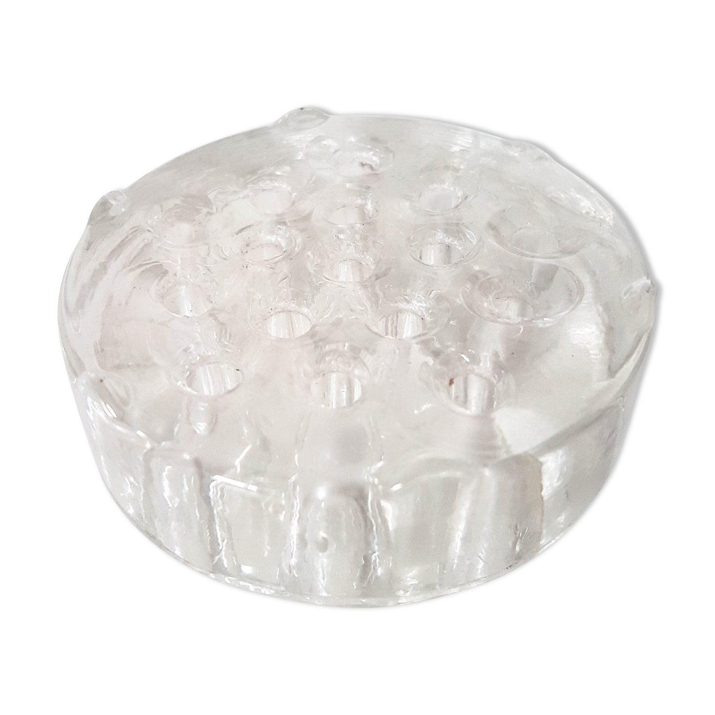 Vintage glass flower pick made in France