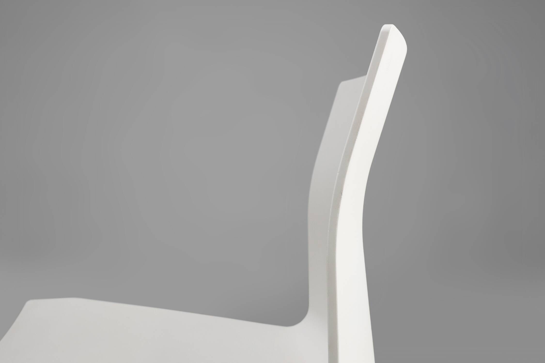 Mid-century white design chair with metal frame and plastic seat, Belgium