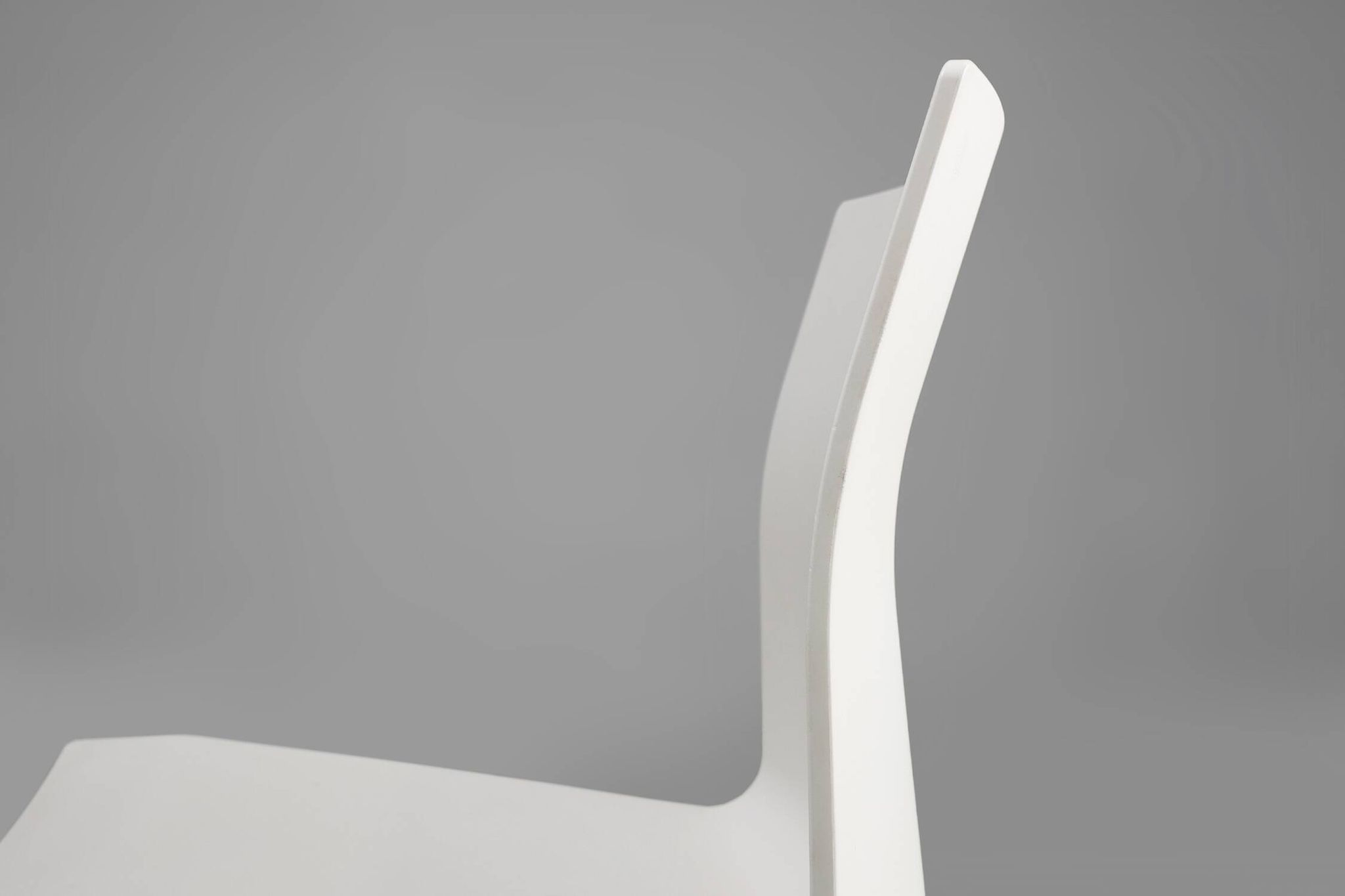 Mid-century white design chair with metal frame and plastic seat, Belgium