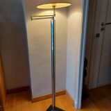 Vintage reading floor lamp in gold metal