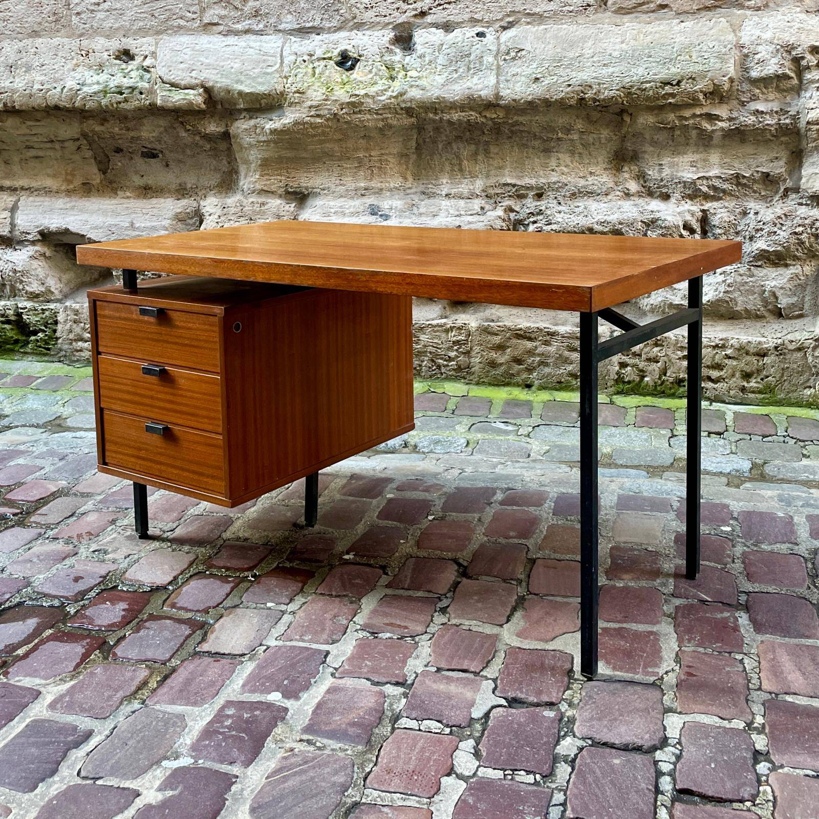 Desk with drawers by Jacques Hitier published by Charron