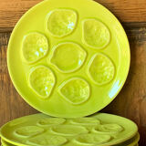 Anise green oyster plates Niderviller 1960