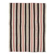 Vintage Turkish Hand-Knotted Wool Cotton Beige Kilim Area Rug 158x217