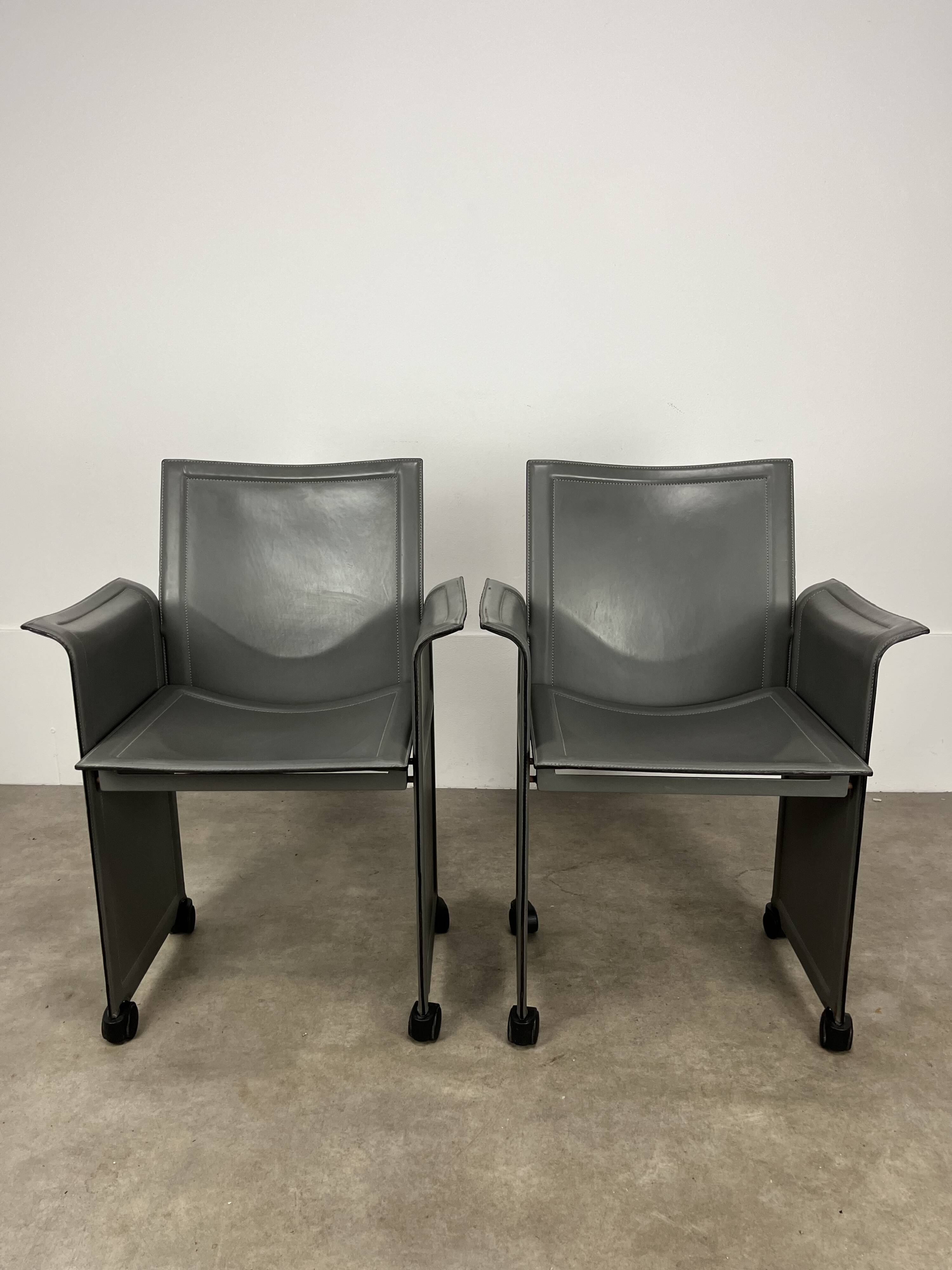 Paire de chaises Korium par Tito Agnoli pour Matteo Grassi