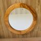 Vintage pine mirror by Glasmäster Markaryd Sweden 1970s