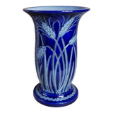Vase grès décor bleu Marcel Schmitter Betchdorff