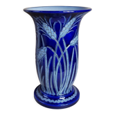 Blue-decorated stoneware vase Marcel Schmitter Betchdorff