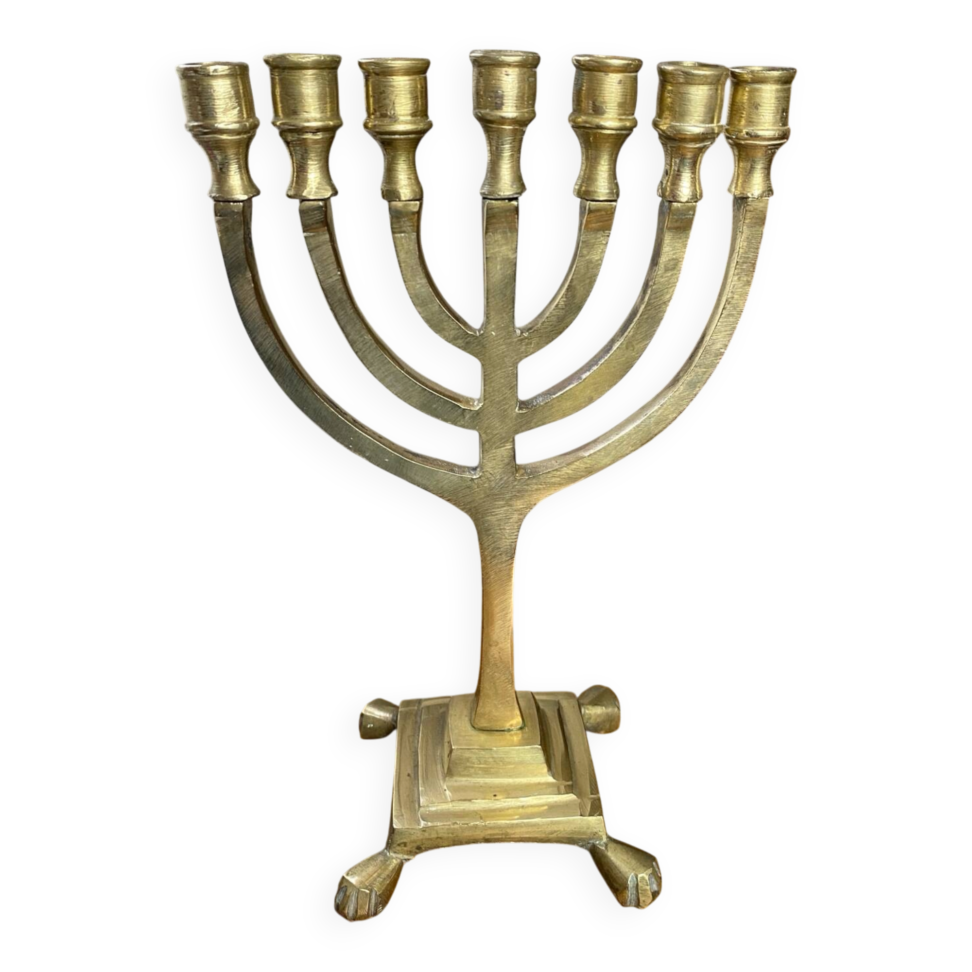 Seven-branched menorah in bronze