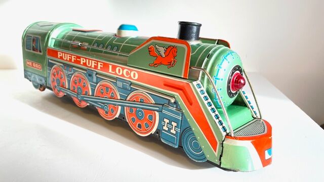Metal toy vintage locomotive