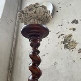 Side table walnut base turned wood