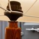 80s pine floor lamp