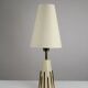 Cream & brass table lamp, Italian modernist, 1950s