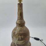Vintage chamotte earthenware lamp unsigned