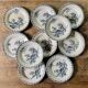 10 plates thistles Gien