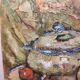 Still Life with Apples Oil on Panel 30s
