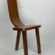 Brutalist low tripod milking stool or side chair Spain ca 1950s