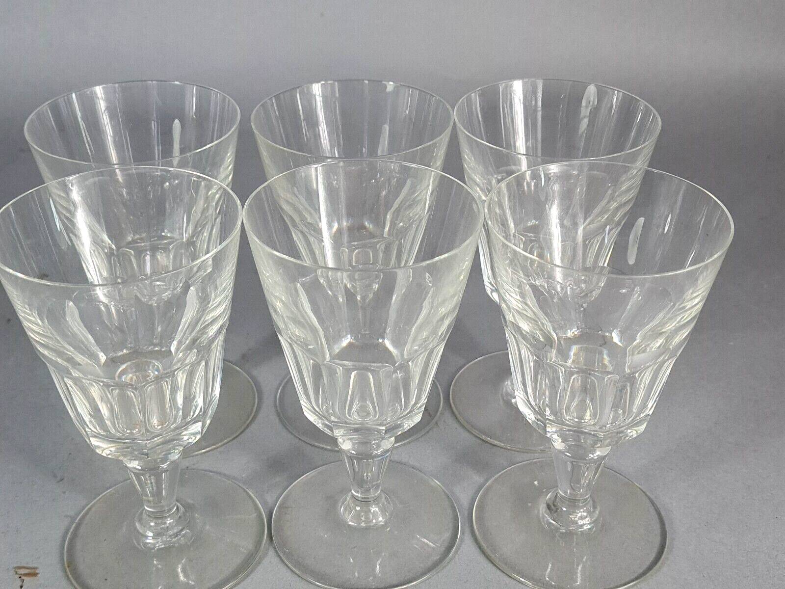 6 Baccarat crystal wine glasses in perfect condition S820