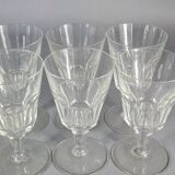 6 Baccarat crystal wine glasses in perfect condition S820