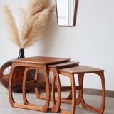 Vintage Teak Nesting Tables – 1960s Design | Nathan Furniture