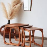 Tables gigognes en teck éditées par Nathan, années 60