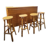 Bar rotin vintage