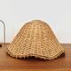 Adjustable Wicker and Teak Pendant Lamp