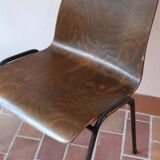 set of 10 vintage stackable chairs