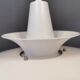Classic danish designed hanging lamp from the 80s, in white lacquered metal