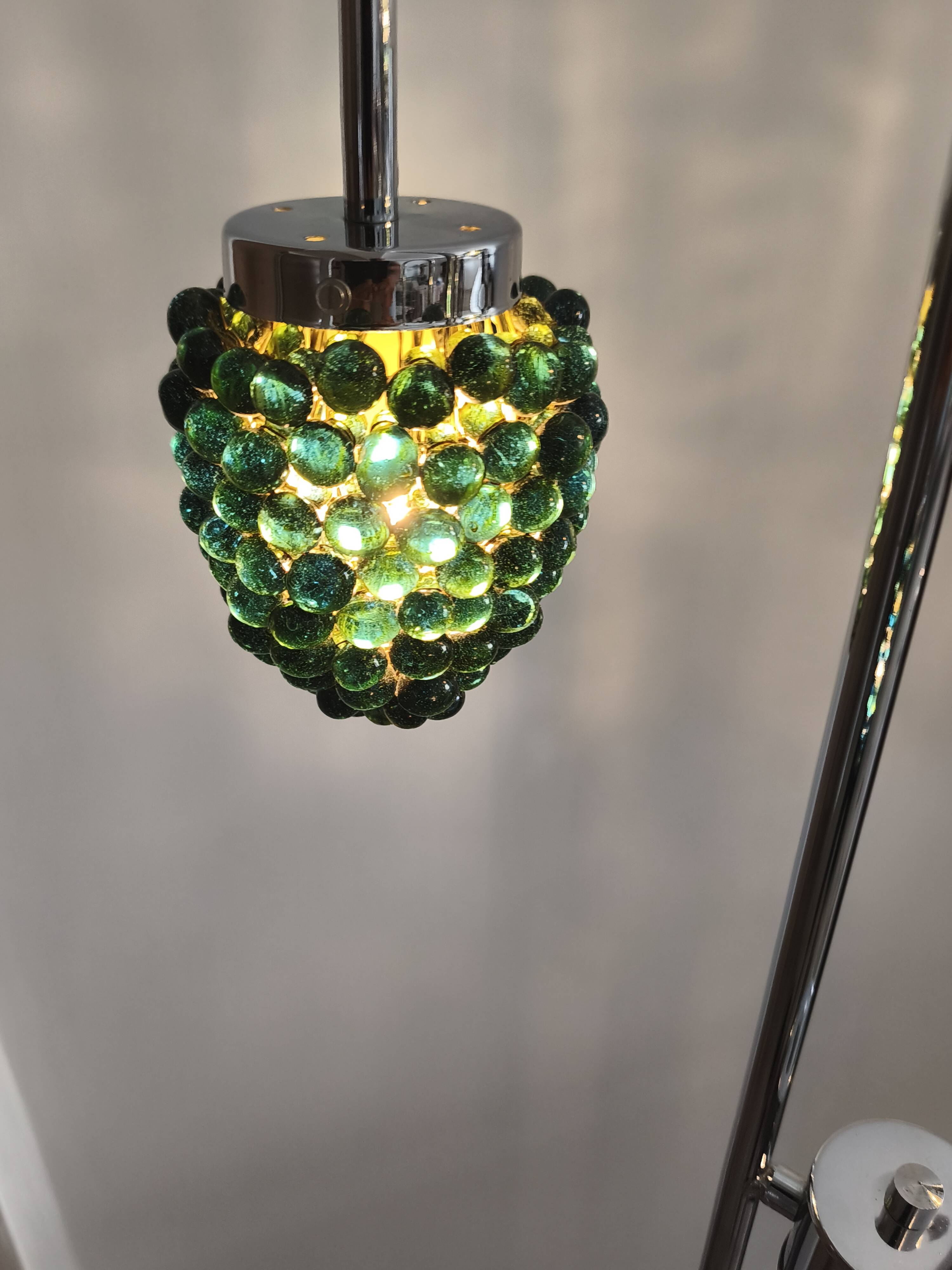 Lampadaire  cascade « Grappes de raisins » en verre multicolore