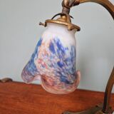 Art Deco desk lamp, signed Le verre Français, 1920s-30s