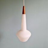 Scandinavian suspension in satin white opaline, 1960.