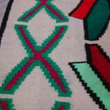 Multicolor white Kilim rug 225x135xcm