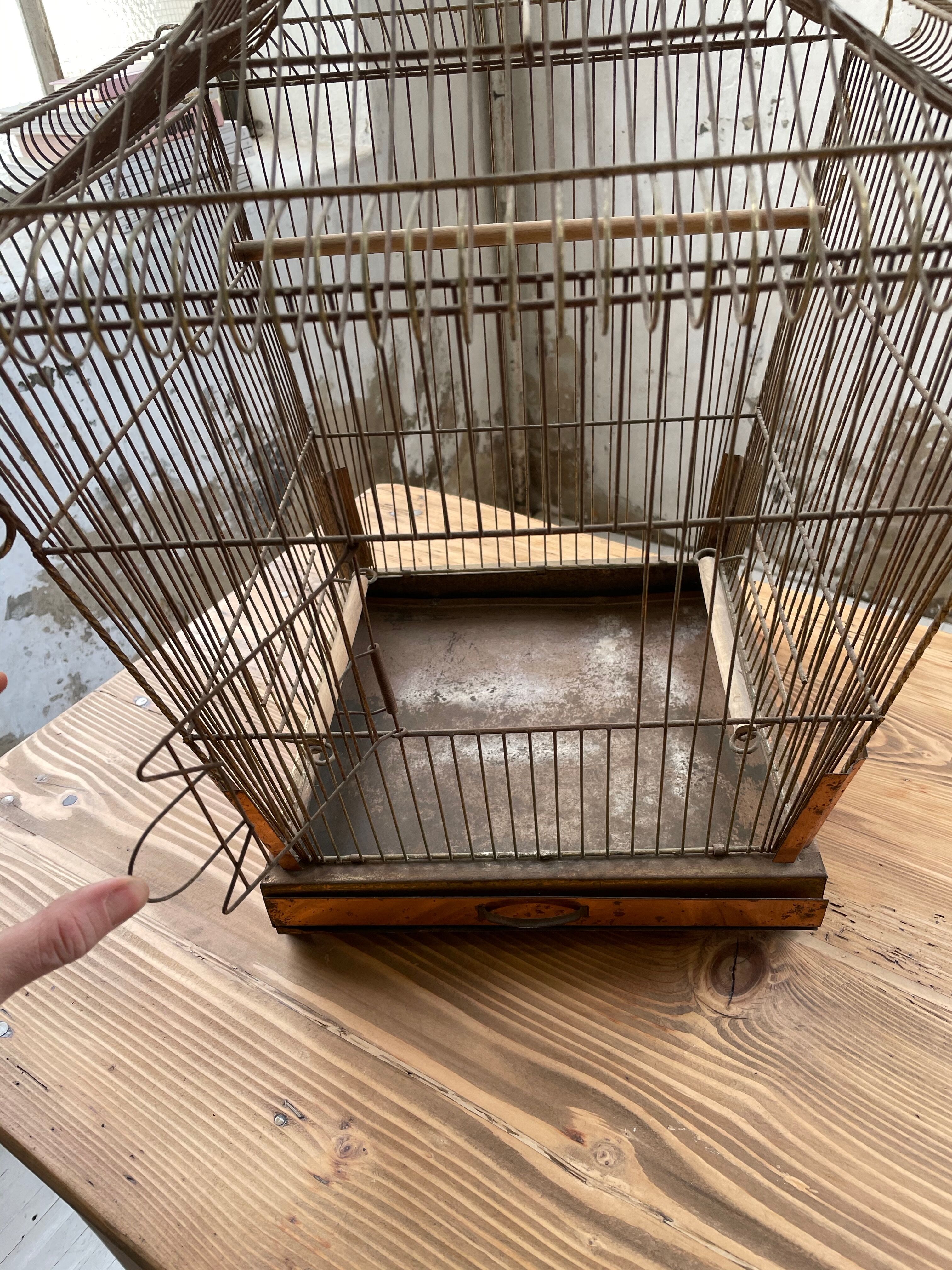 Vintage gold metal cage