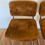Roche Bobois cognac suede chairs