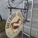 Ancienne enseigne boucherie charcuterie fer forgé