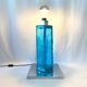 Large blue and chrome Murano lamp, 1960s. Italy